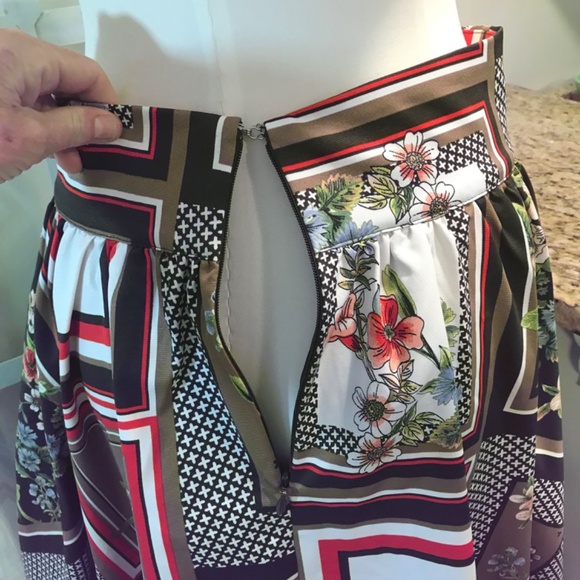 Ny and co hi low mixed print florals hi low bubble skirt - Picture 10 of 16